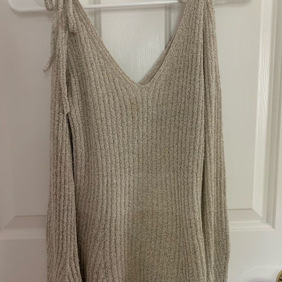 Cold Shoulder Sweater in Champagne - Picture 7 of 7